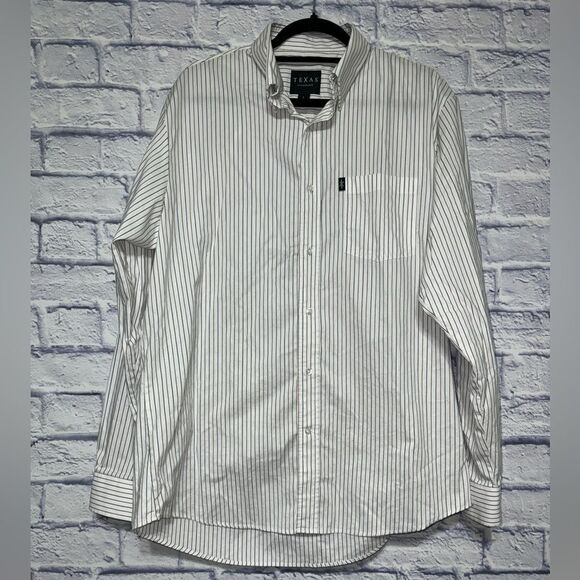 Texas Standard Men's Large Long Sleeve Striped Button Down Shirt - Picture 4 of 12